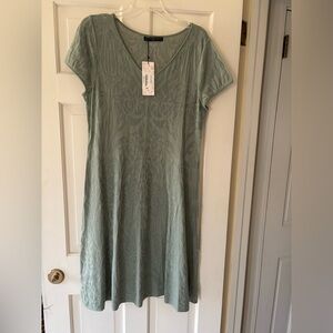 Peruvian Connection Soft Green Midi Dress